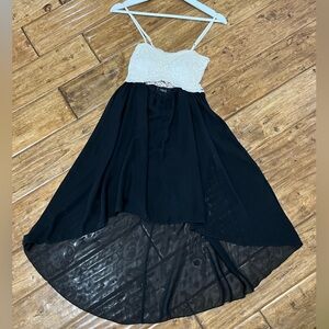 Whimsigoth flirty babydoll Black and White Lace Dress